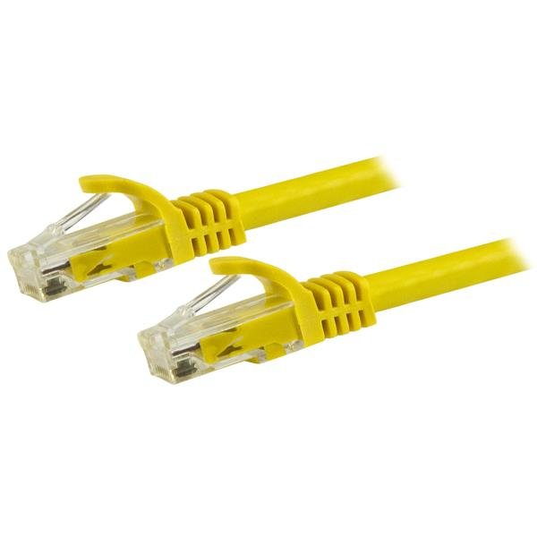 StarTech.com 12ft CAT6 Ethernet Cable - Yellow CAT 6 Gigabit Wire -250MHz 100W PoE RJ45 UTP