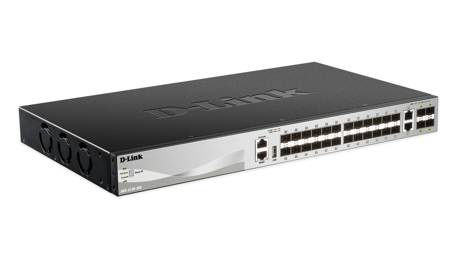 D-LINK BUSINESS PRODUCTS SOLUTIONS DGS-3130-30S network switch Managed L3 Black, Grey