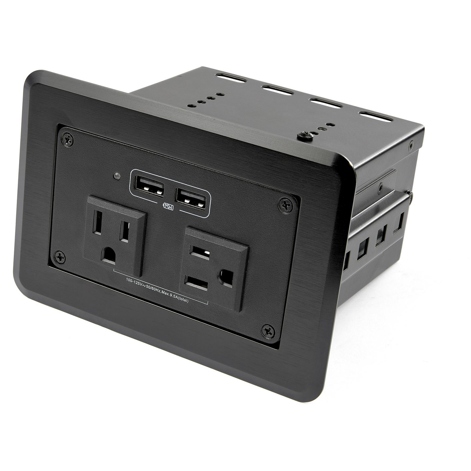 StarTech.com Conference Table Power Center with 2x UL Certified 120V AC Outlets  USB BC 1.2 - KITBZPOWNA