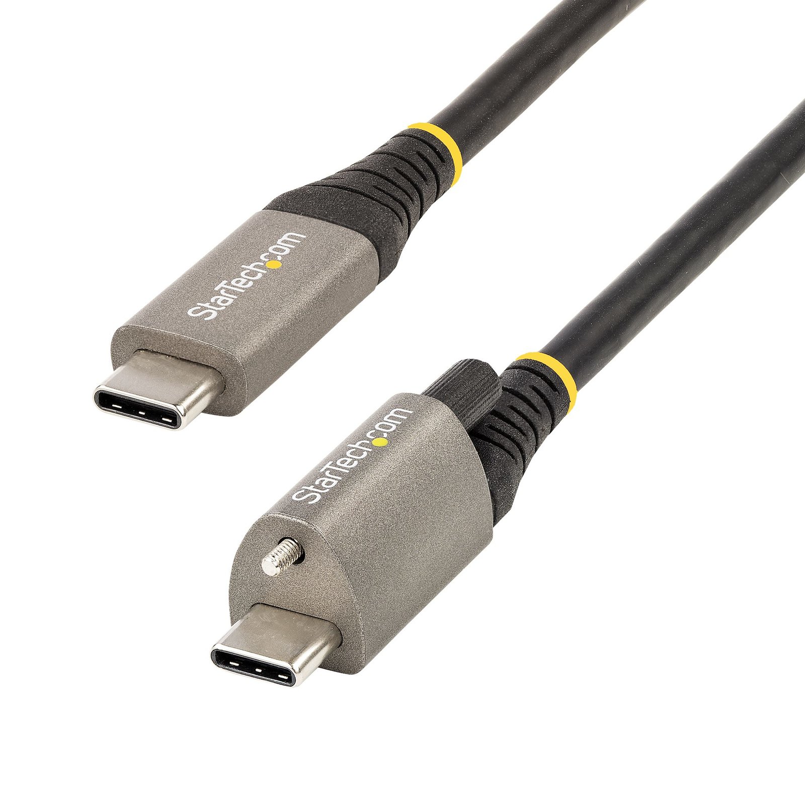 StarTech.com 3ft (1m) USB-C Cable, Top Screw Locking, USB 10Gbps, 100W (5A) Power Delivery, 8K 60Hz USB31CCTLKV1M