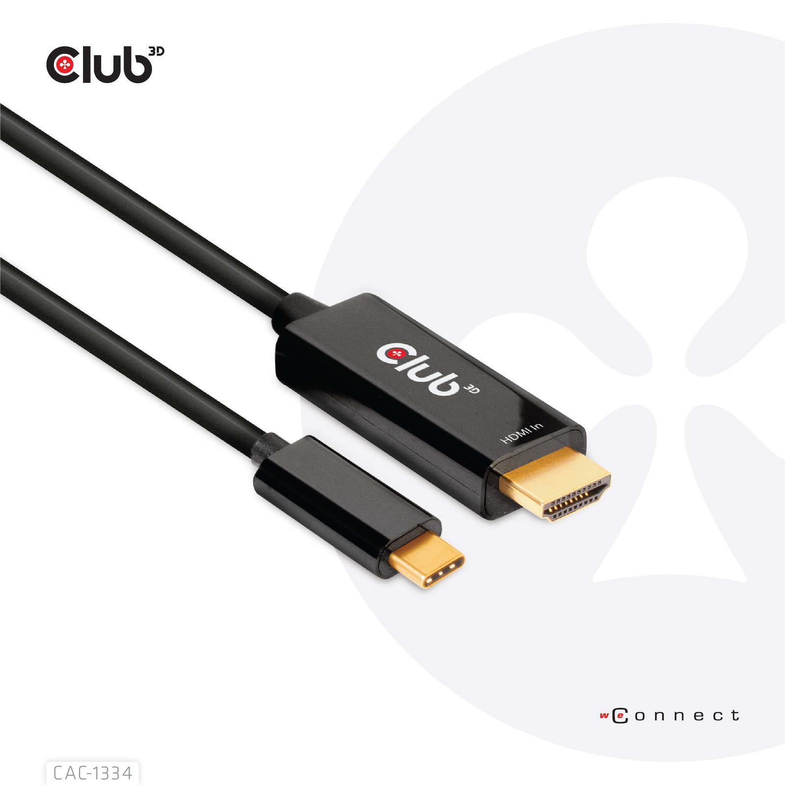 CLUB 3D CLUB3D HDMI to USB Type-C 4K60Hz Active Cable M/M 1.8m/6 ft CAC-1334