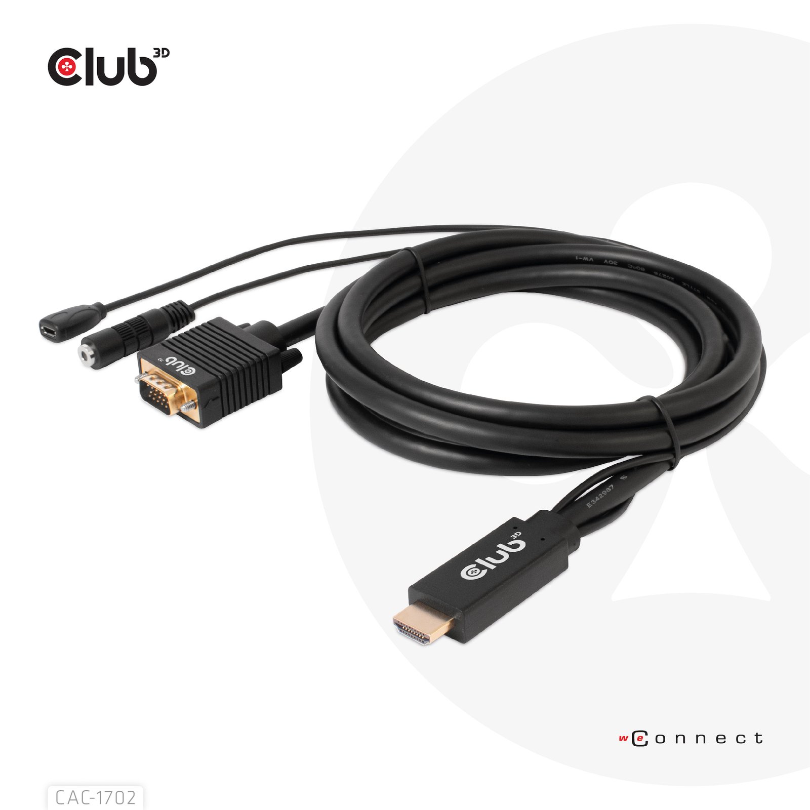 CLUB 3D CLUB3D HDMI to VGA Cable M/M 2m/6.56ft 28AWG CAC-1712