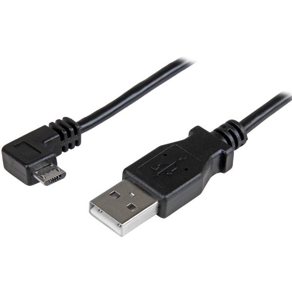 StarTech.com Micro-USB Charge-and-Sync Cable M/M - Right-Angle - 24 AWG - 0.5 m USBAUB50CMRA