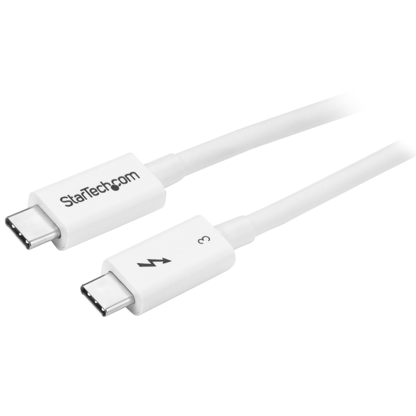 StarTech.com 1.6ft (50cm) Thunderbolt 3 Cable, 40Gbps, 100W PD, 4K/5K, Certified, Compatible with TBLT34MM50CW