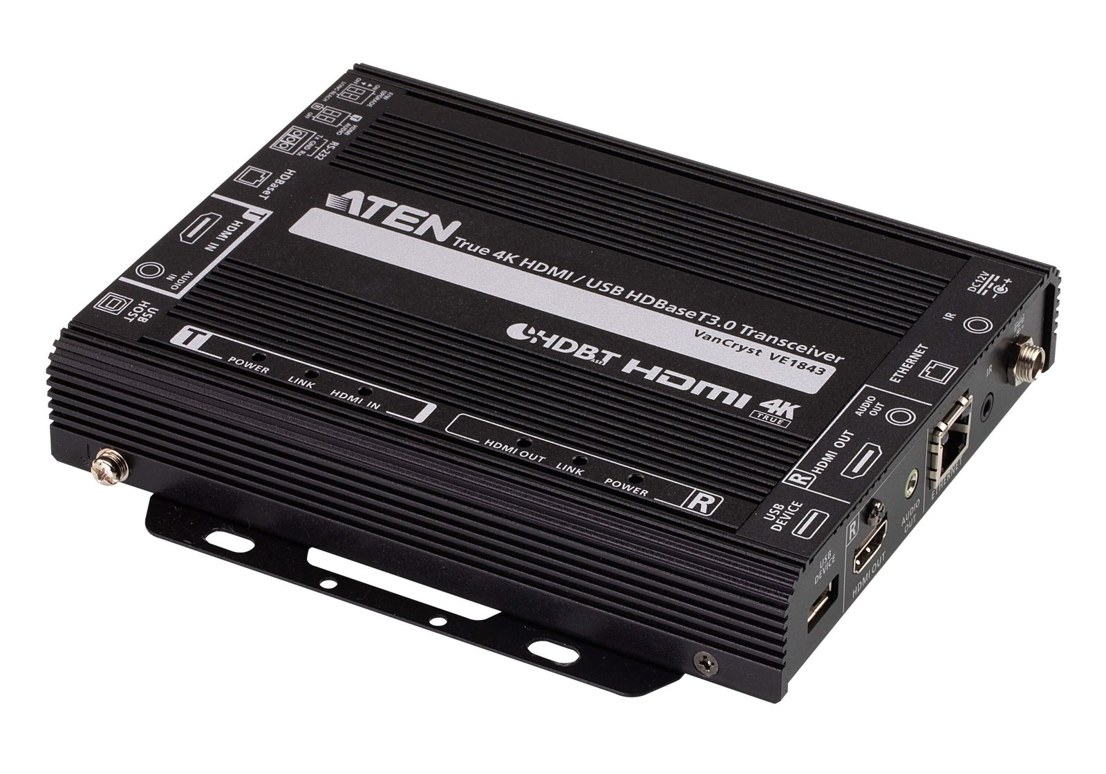 ATEN TECHNOLOGIES VE1843 AV extender transmitter & receiver Black