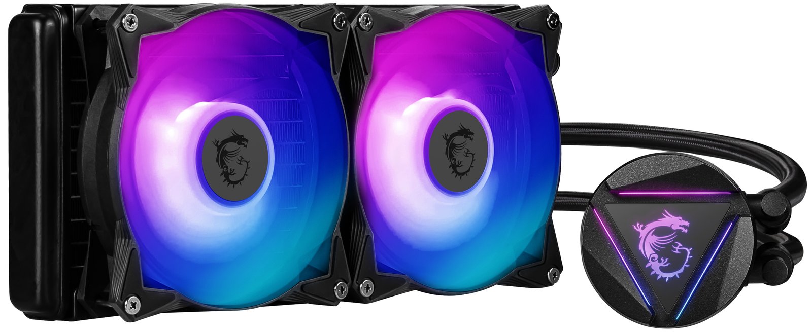 MSI - COMPONENTS MAG CORELIQUID 240R V2 Liquid CPU Cooler '240mm Radiator, 2x 120mm ARGB PWM Fan,