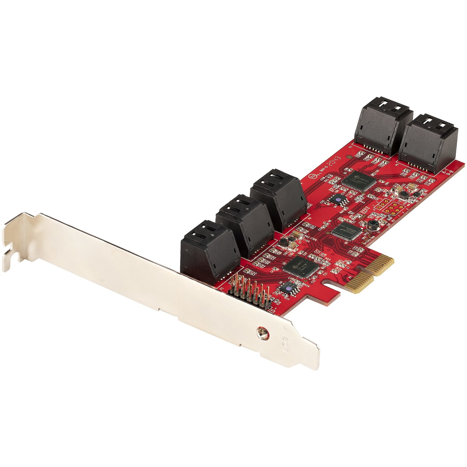 StarTech.com SATA PCIe Card - 10 Port Expansion - 6Gbps - Low/Full Profile - Stacked Connectors - 10P6G-PCIE-SATA-CARD