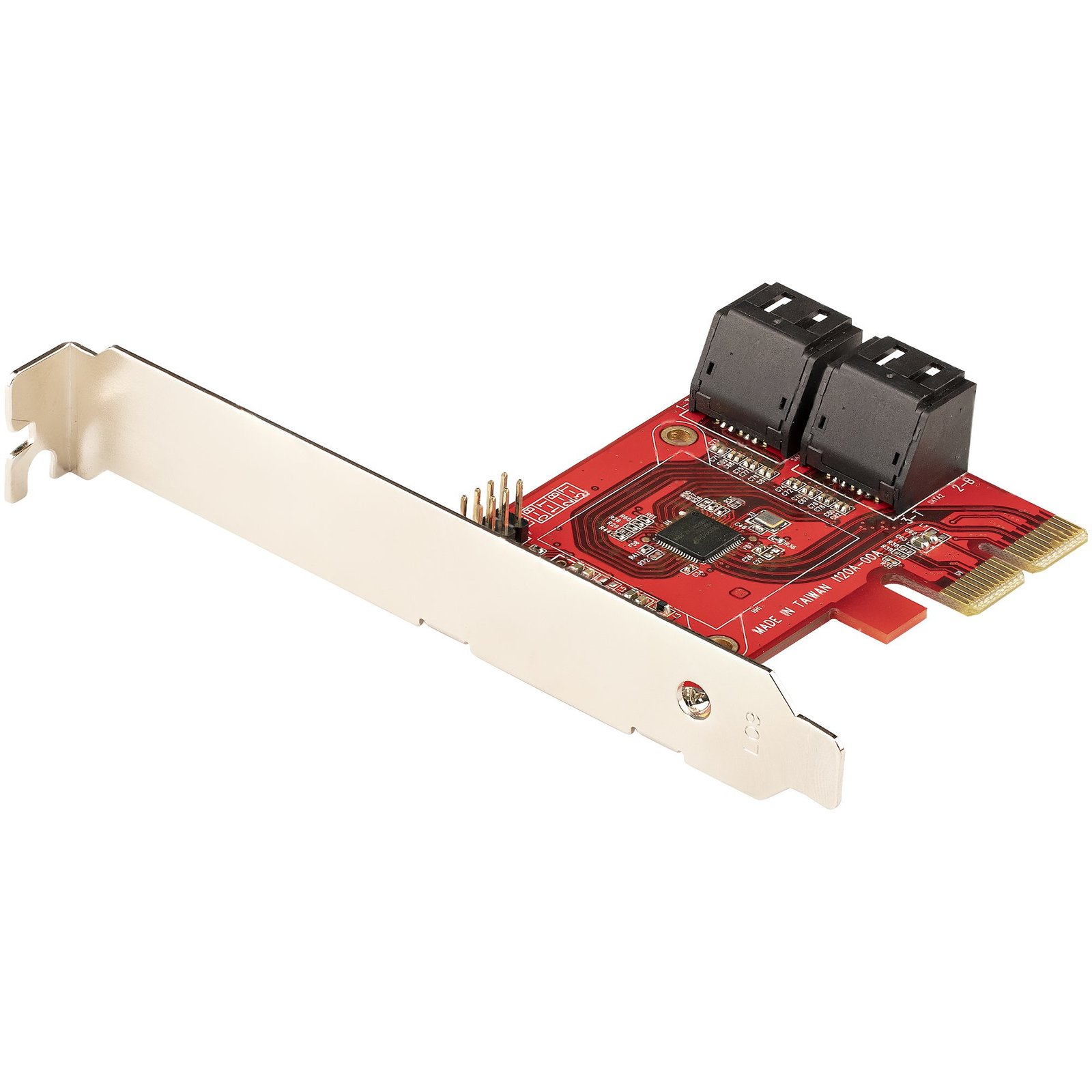 StarTech.com SATA PCIe Card - 4 Port Expansion - 6Gbps - Low/Full Profile - Stacked Connectors - 4P6G-PCIE-SATA-CARD