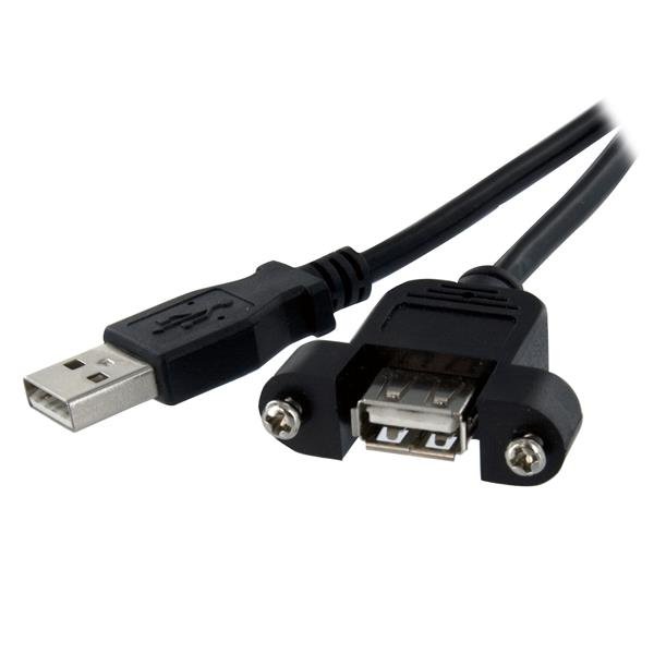 StarTech.com 1 ft Panel Mount USB Cable A to - F/M USBPNLAFAM1