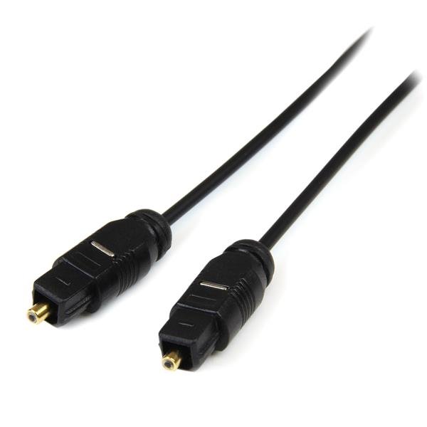 StarTech.com 3 ft Toslink SPDIF Optical Digital Audio Cable THINTOS3