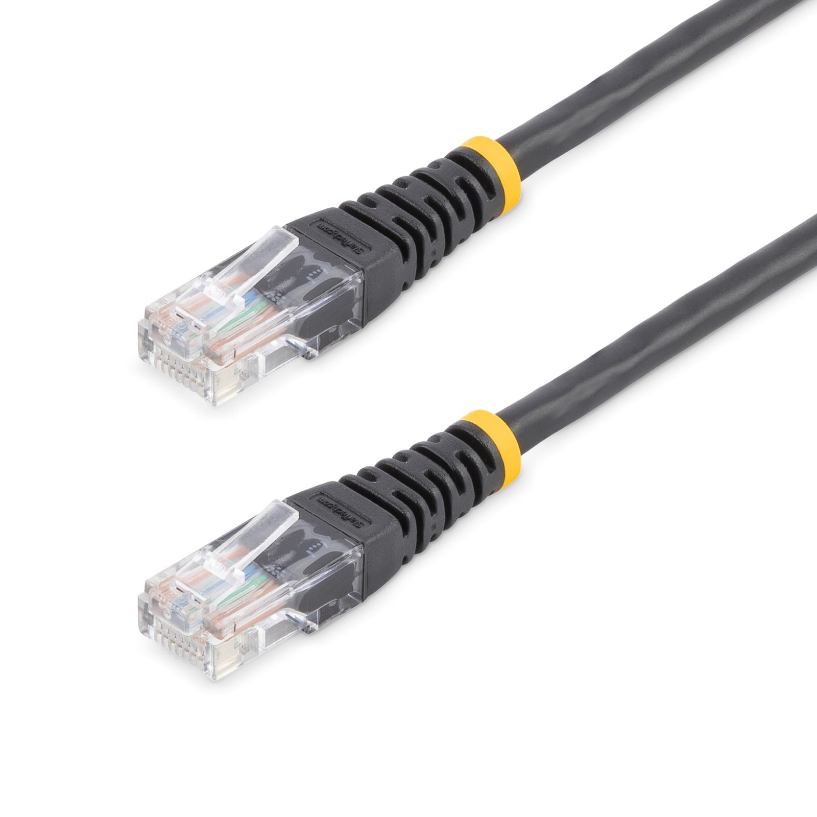 StarTech.com 50 ft Cat5e Black Molded RJ45 UTP Cat 5e Patch Cable - 50ft Cord M45PATCH50BK