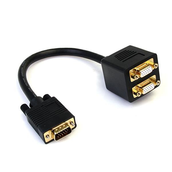 StarTech.com 1 ft VGA to 2x Video Splitter Cable – M/F VGASPL1VV