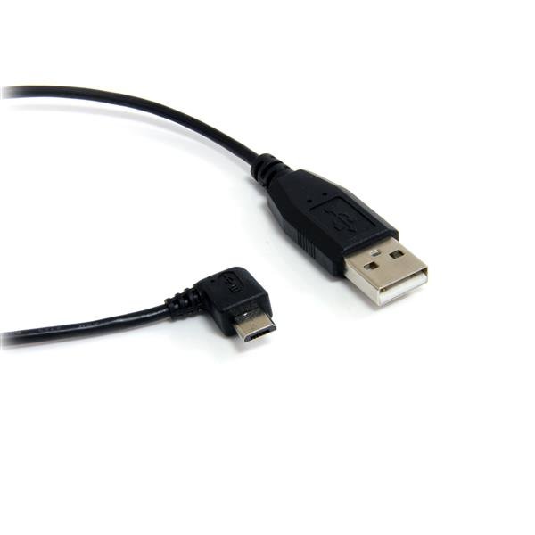StarTech.com 1 ft Micro USB Cable - A to Right Angle B UUSBHAUB1RA