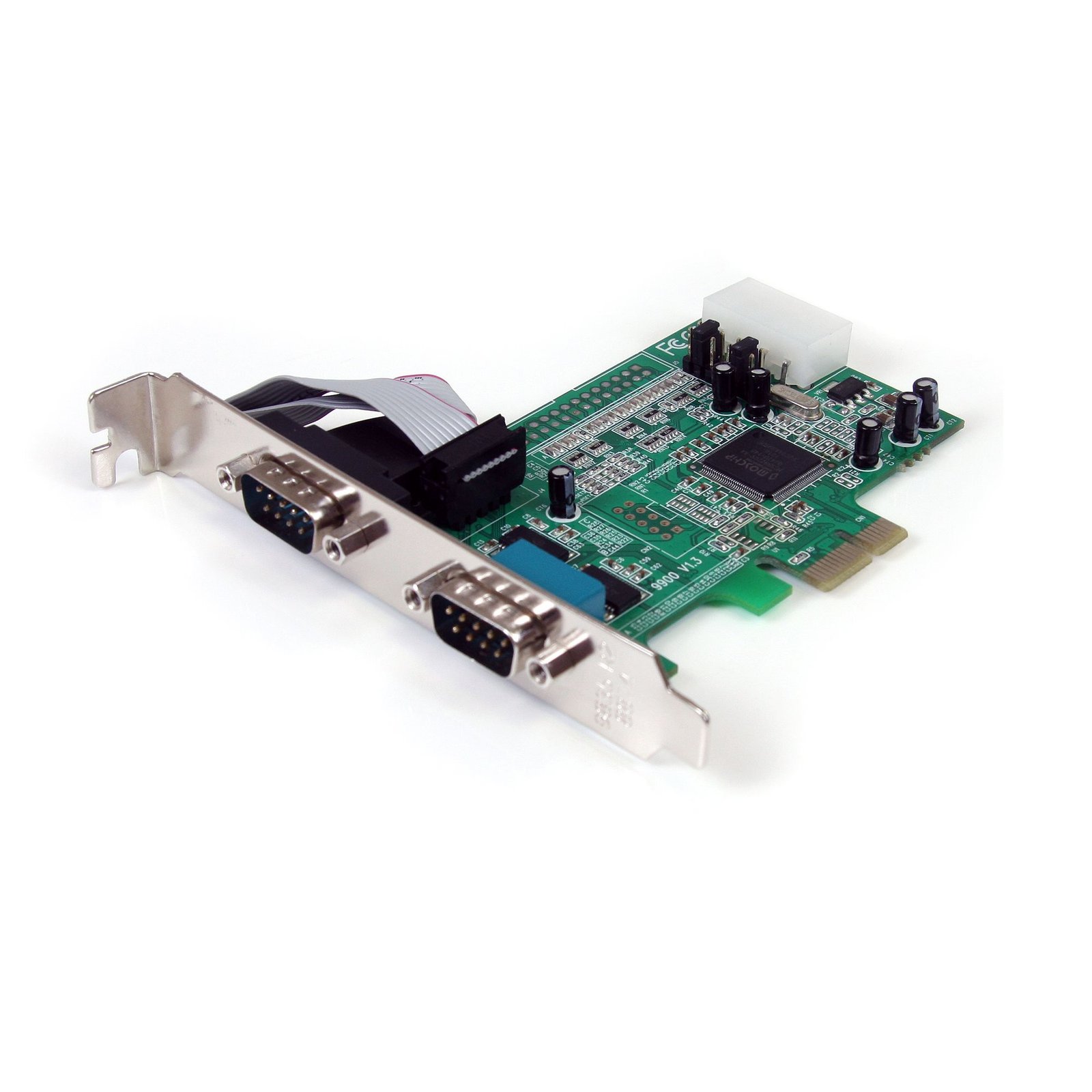 StarTech.com 2-Port PCI Express RS232 Serial Adapter Card, 16550 UART, PCIe to Dual DB9 Host PEX2S553