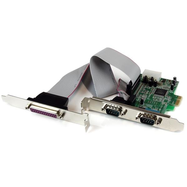 StarTech.com 2S1P Native PCI Express Parallel Serial Combo Card with 16550 UART PEX2S5531P