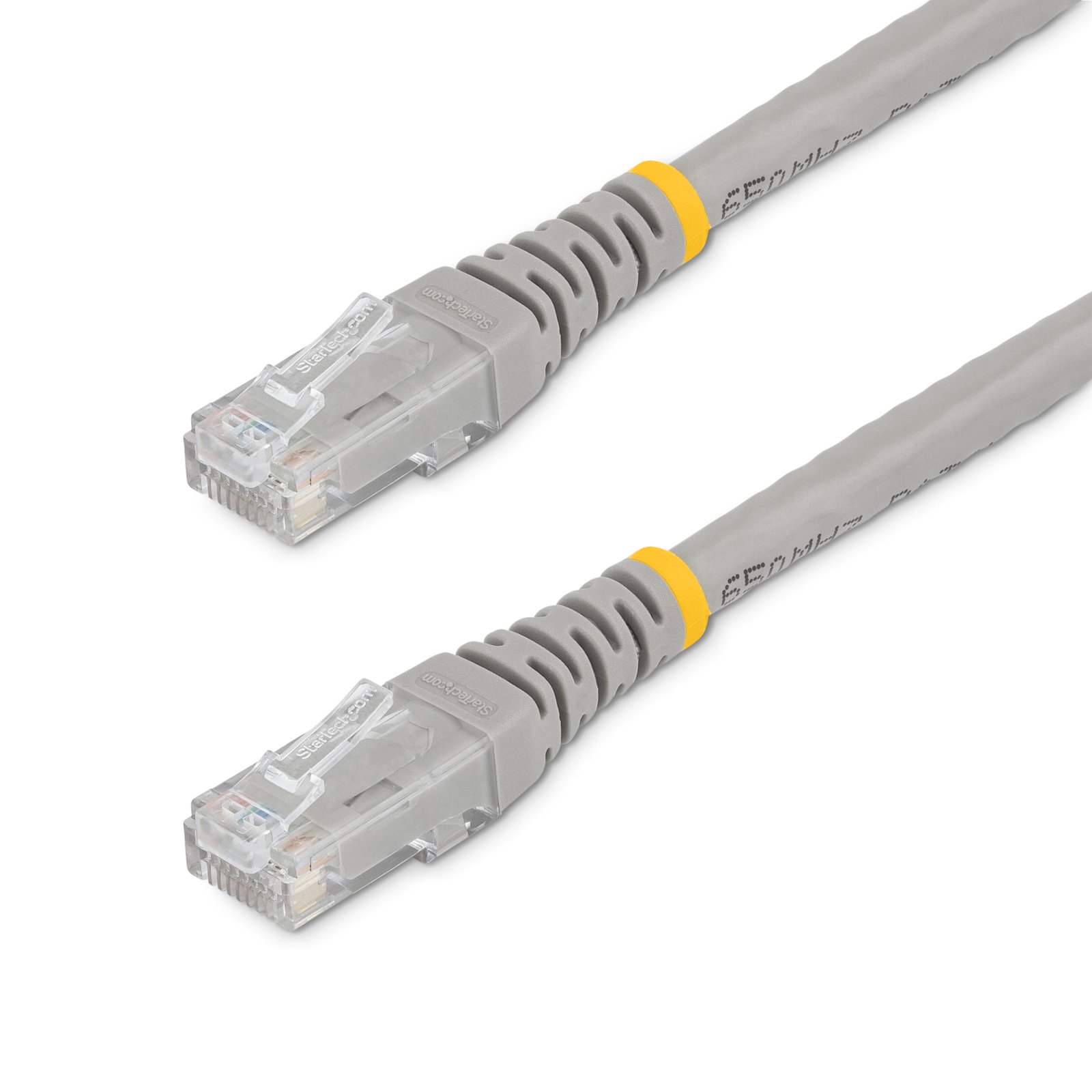 StarTech.com 15ft CAT6 Ethernet Cable - Gray CAT 6 Gigabit Wire -250MHz 100W PoE RJ45 UTP Molded C6PATCH15GR