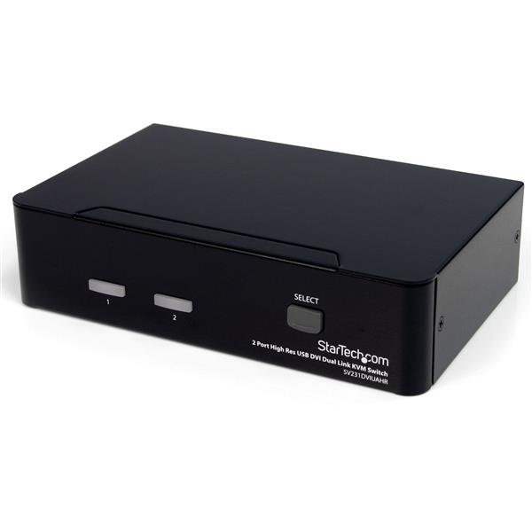 StarTech.com 2 Port High Resolution USB DVI Dual Link KVM Switch with Audio SV231DVIUAHR