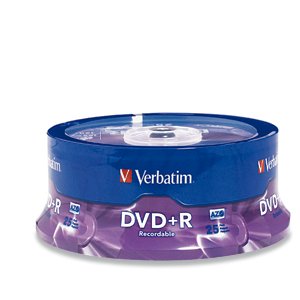 VERBATIM CORPORATION DVD+R 4.7GB 16X Branded 25pk Spindle 25 pc(s) 95033
