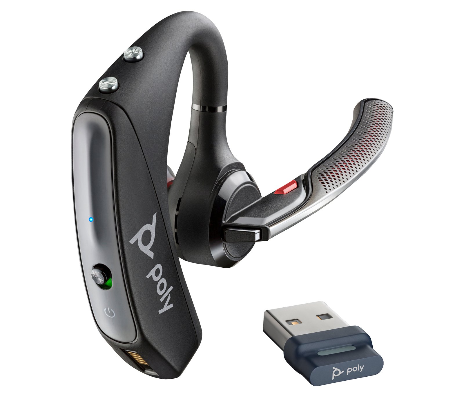 HP POLY HEADSETS Voyager 5200 UC USB-A Headset +BT600 Dongle TAA 7K2E1AA