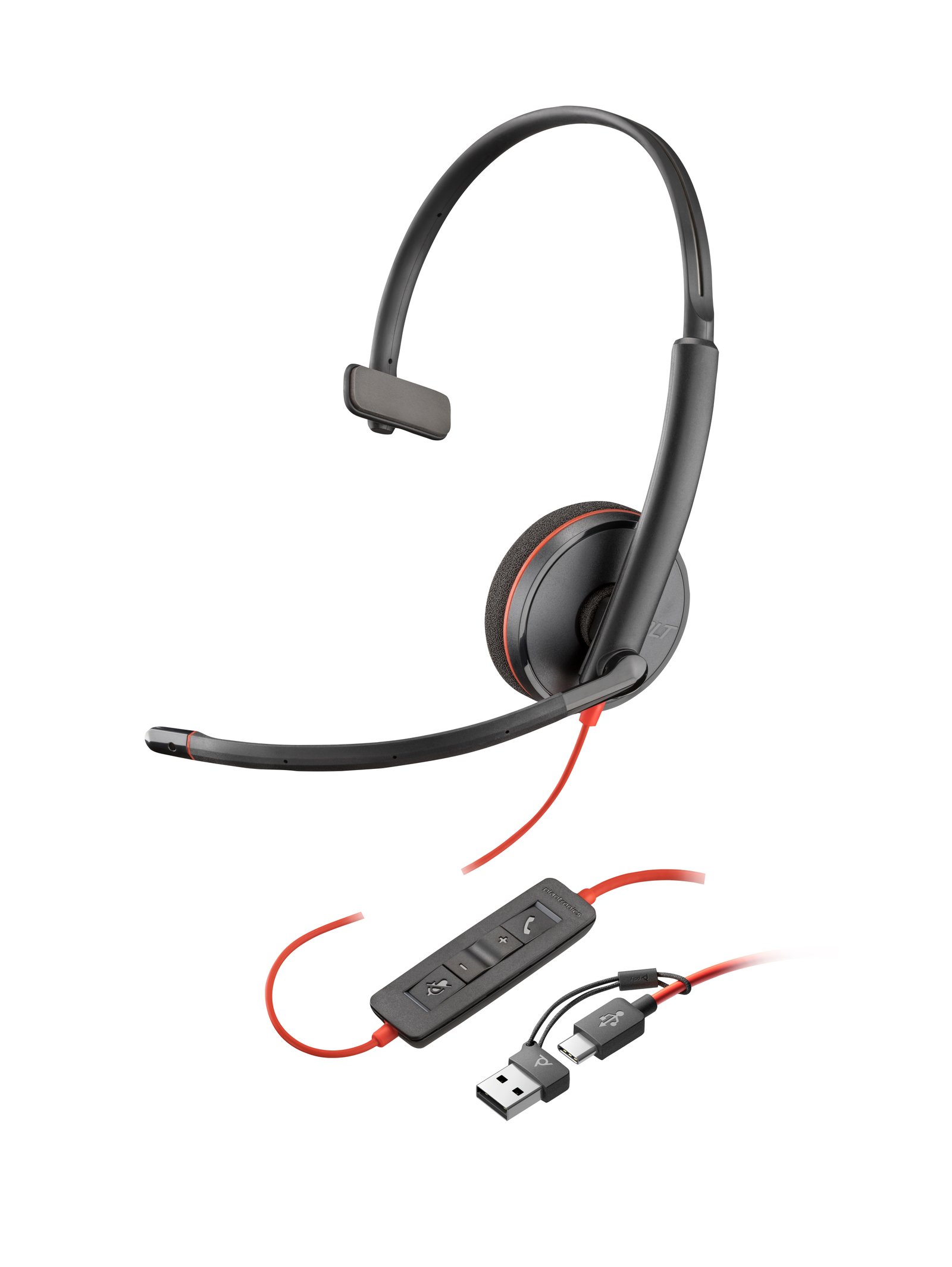 HP POLY HEADSETS Blackwire 3210 Monaural USB-A Headset 80S01AA