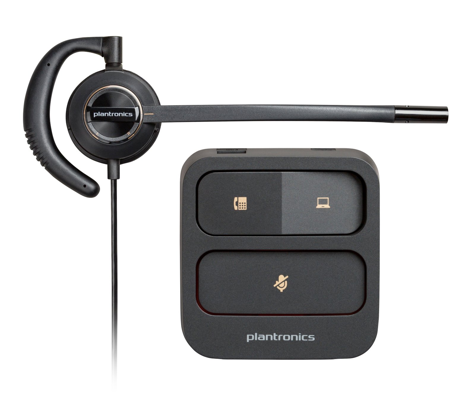 HP POLY HEADSETS EncorePro 530D with Quick Disconnect Discreet Digital Headset TAA 783P4AA