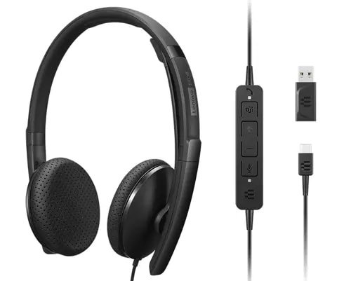 LENOVO TOP SELLER OPTIONS 4XD1M45626 headphones/headset Wired Head-band USB Type-C Black