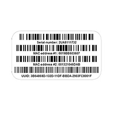 HP INC. - CTO Packaging Tag SN+MAC1+MAC2+UUID Service AY130AV