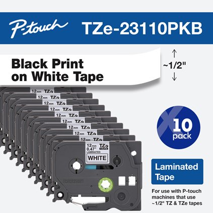 BROTHER INTL (LABELS) TZE23110PKB label-making tape Black on white TZ/TZe