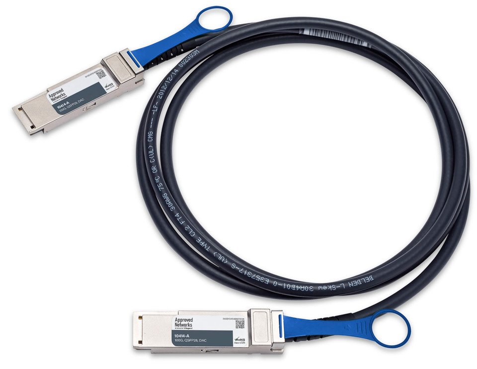 LEGRAND - APPROVED QSFP100G-CU-P InfiniBand/fibre optic cable 5 m QSFP28 DAC Black 10414-A