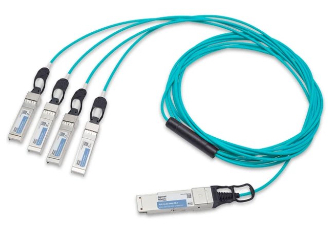 LEGRAND - APPROVED AOC-Q-4S-100G-1M-A InfiniBand/fibre optic cable 4 m QSFP28 4x SFP28 Aqua colour AOC-Q-4S-100G-4M-A