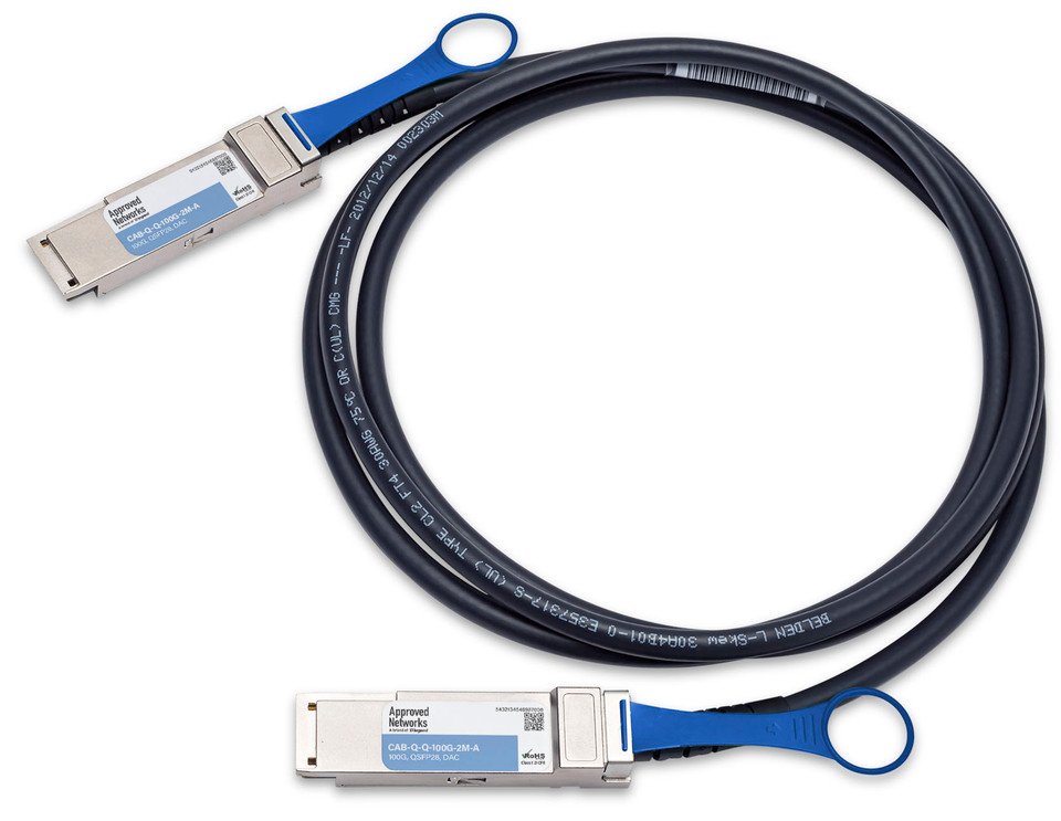 LEGRAND - APPROVED QSFP100G-CU-P InfiniBand/fibre optic cable 2 m QSFP28 DAC Black CAB-Q-Q-100G-2M-A