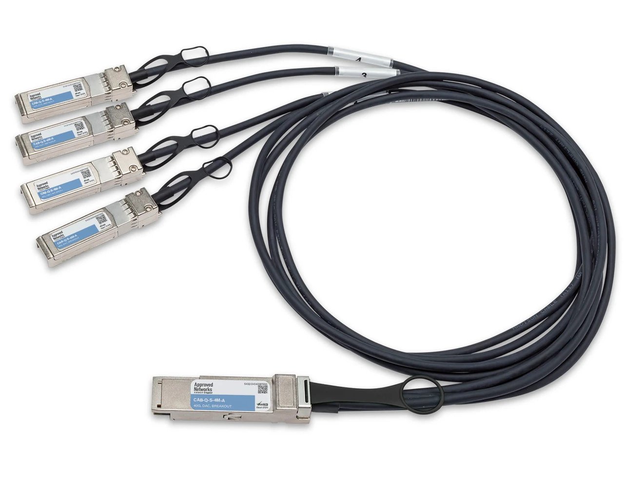 LEGRAND - APPROVED CAB-Q-S-4M-A InfiniBand/fibre optic cable QSFP+ 4x SFP+ Twinax Black