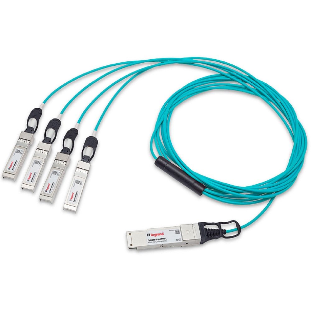 LEGRAND - APPROVED Q4S28F-Y20.0M13-A InfiniBand/fibre optic cable 20 m QSFP28 4x SFP28 AOC Aqua