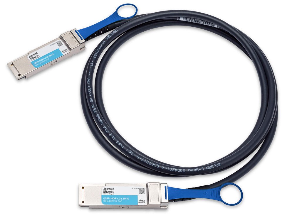 LEGRAND - APPROVED QSFP100G-CU-P InfiniBand/fibre optic cable 2.5 m QSFP28 DAC Black QSFP-100G-CU2.5M-A