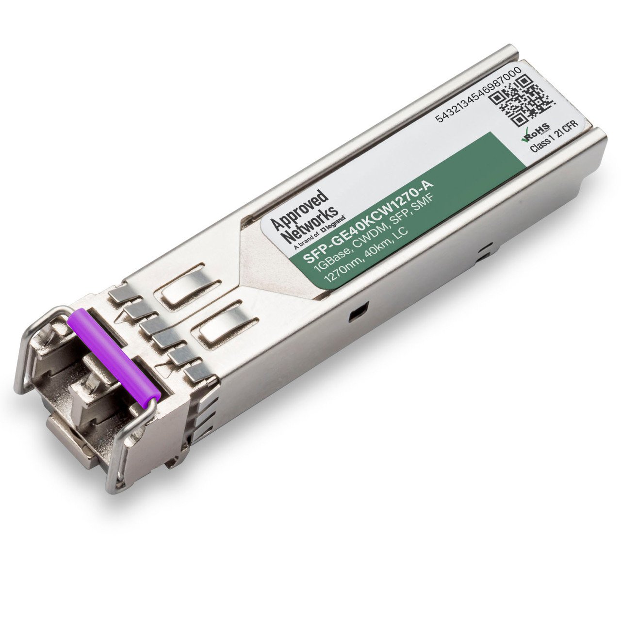 LEGRAND - APPROVED SFP-GE40KCW1270-A network transceiver module Fiber optic 1250 Mbit/s 1270 nm