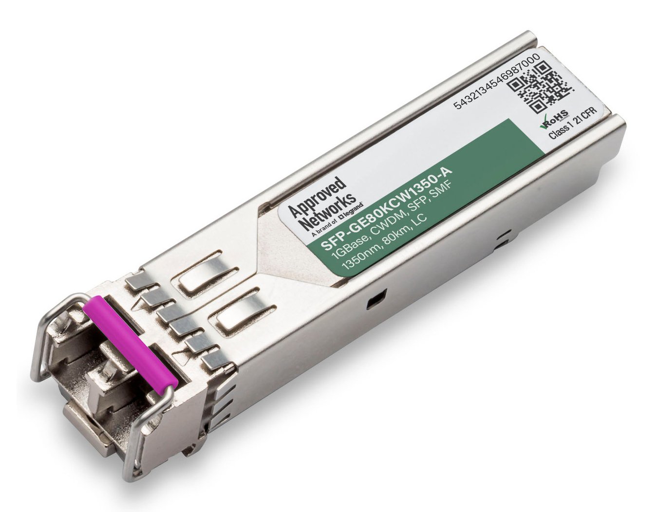 LEGRAND - APPROVED SFP-GE80KCW1350-A network transceiver module Fiber optic 1250 Mbit/s 1350 nm