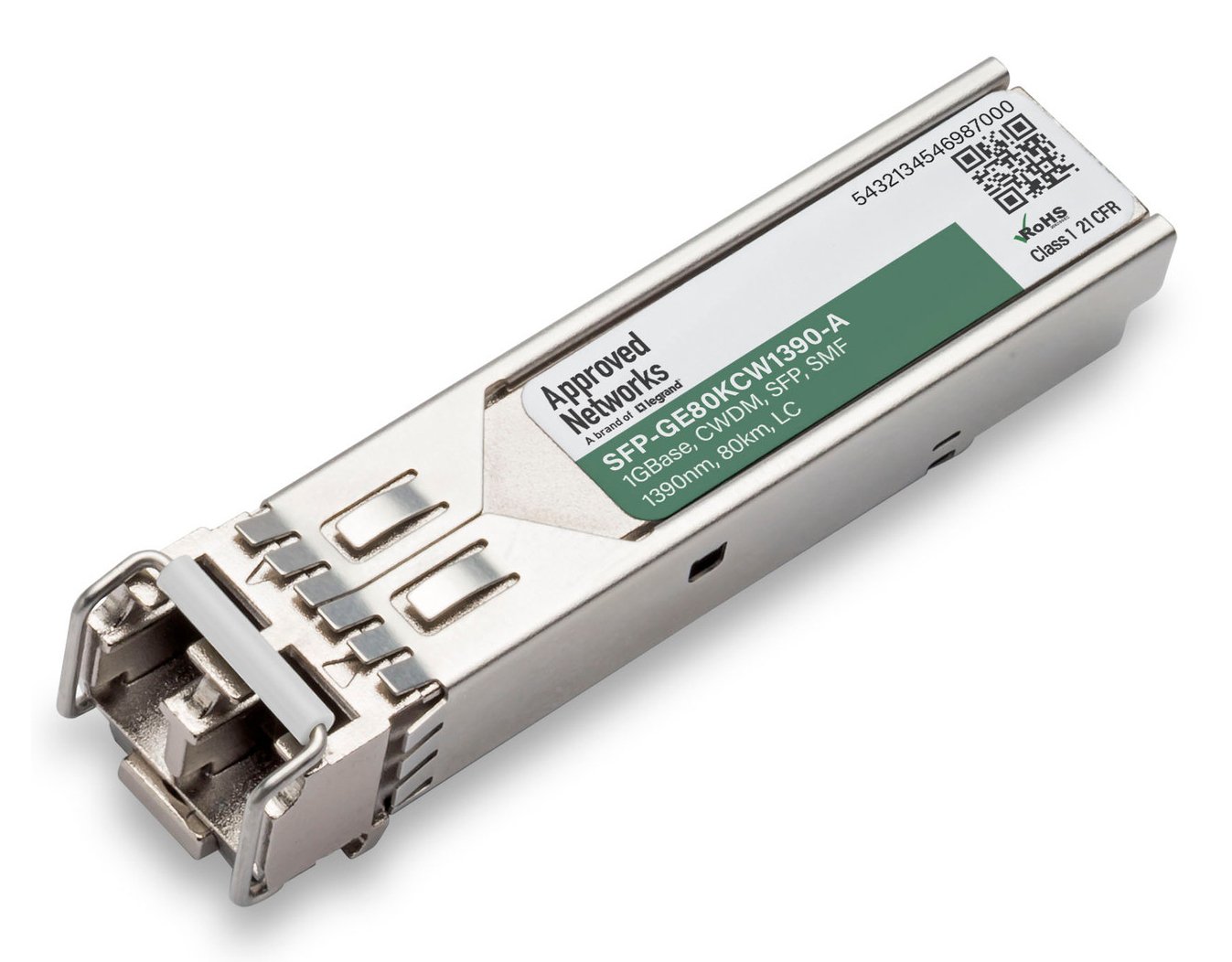 LEGRAND - APPROVED SFP-GE80KCW1390-A network transceiver module Fiber optic 1250 Mbit/s 1390 nm