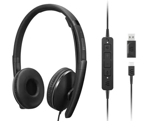LENOVO TOP SELLER OPTIONS 4XD1M45627 headphones/headset Wired Head-band USB Type-C Black