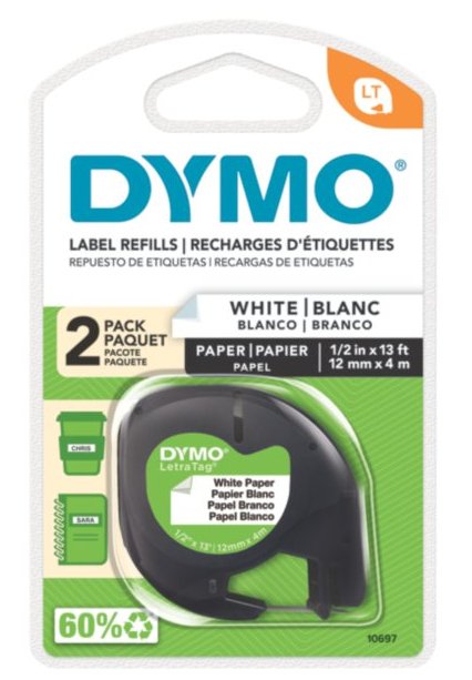 DYMO CORPORATION LetraTag White Self-adhesive printer label 2174536