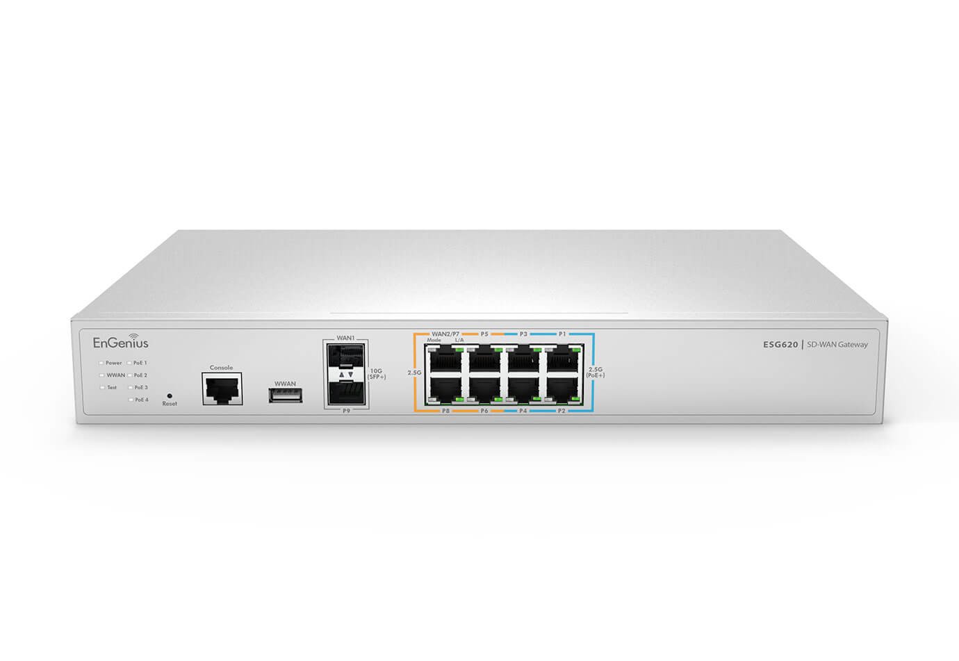 EnGenius Cloud Managed Security Gateway 2 x 2.5 GbE LAN  6 WAN  SFP+ ports ESG620
