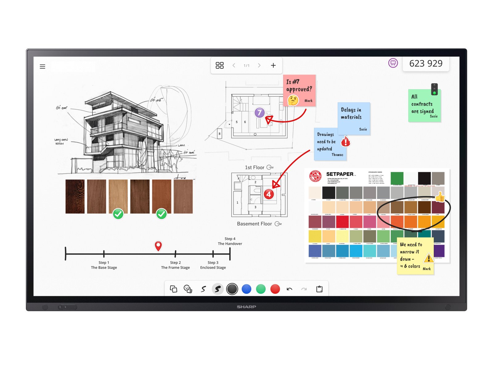 Sharp Electronics Corp. PN-LA652 Interactive flat panel 165.1 cm (65") LCD 450 cd/m² 4K Ultra HD PNLA652