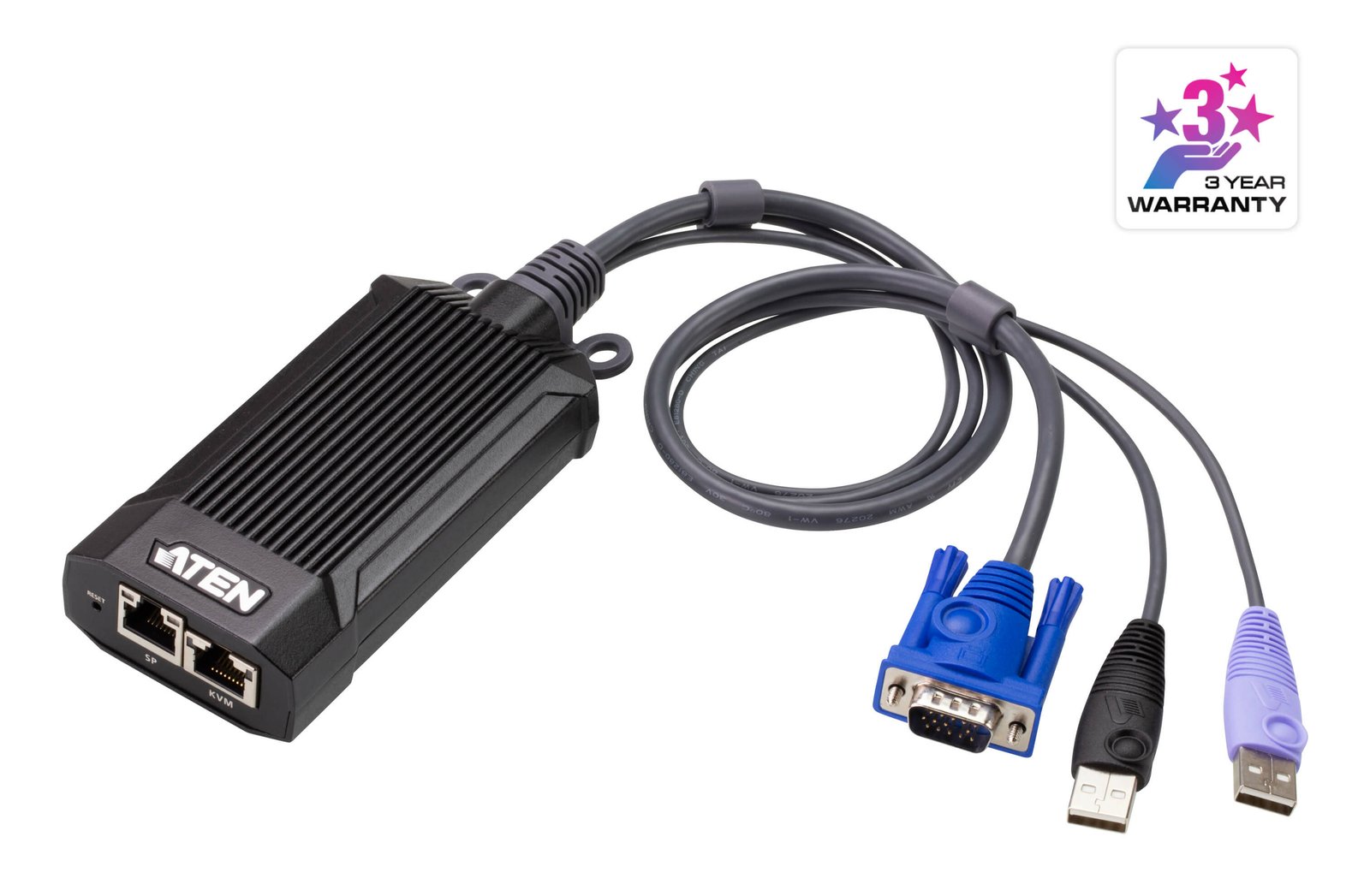 ATEN TECHNOLOGIES KG1900T KVM switch Black, Blue, Purple