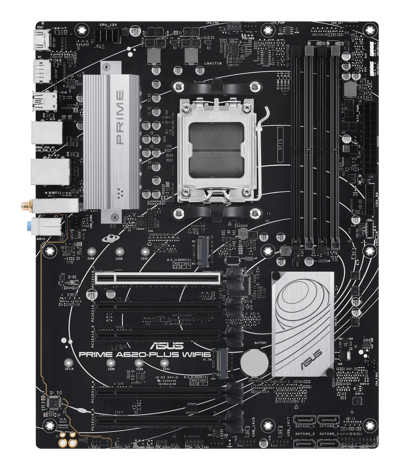 ASUS - MOTHERBOARDS PRIME A620-PLUS WIFI6 motherboard AMD A620 Socket AM5 ATX