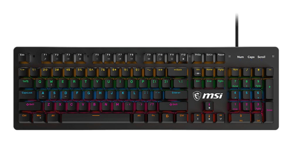 MSI - COMPONENTS FORGE GK300 BLUE US keyboard Gaming USB QWERTY English Black