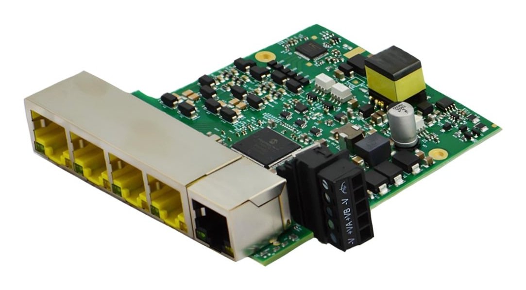 Brainboxes Embedded Industrial 5 Port PoE+ Gigabit Ethernet Switch SW-135