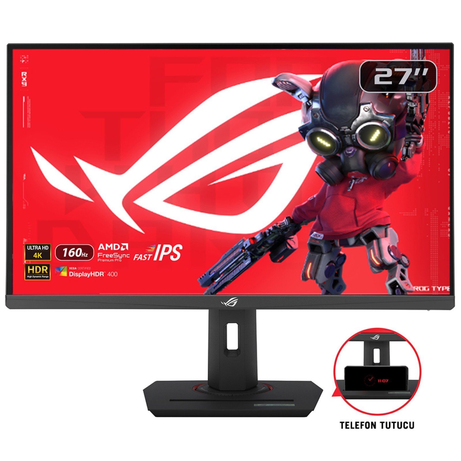 ASUS - DISPLAY XG27UCS computer monitor 68.6 cm (27") 3840 x 2160 pixels 4K Ultra HD LCD Black