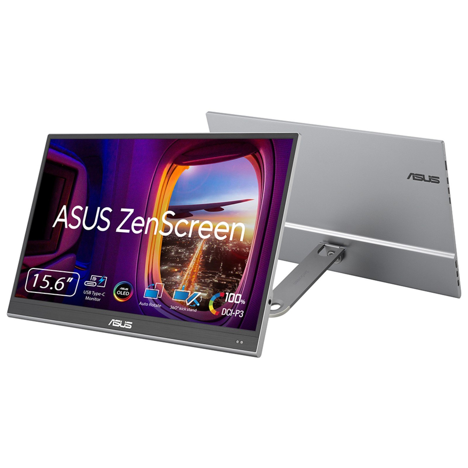 ASUS - DISPLAY ZenScreen MQ16AHE computer monitor 39.6 cm (15.6") 1920 x 1080 pixels Full HD OLED