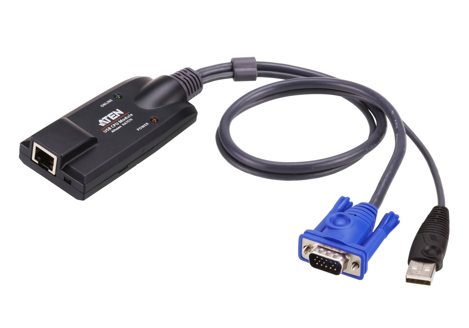 ATEN TECHNOLOGIES KA7570 KVM cable Black