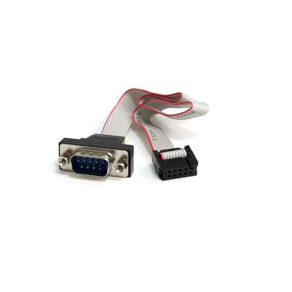 StarTech.com 16in 9 Pin Serial Male to 10 Motherboard Header Panel Mount Cable PNL9M16