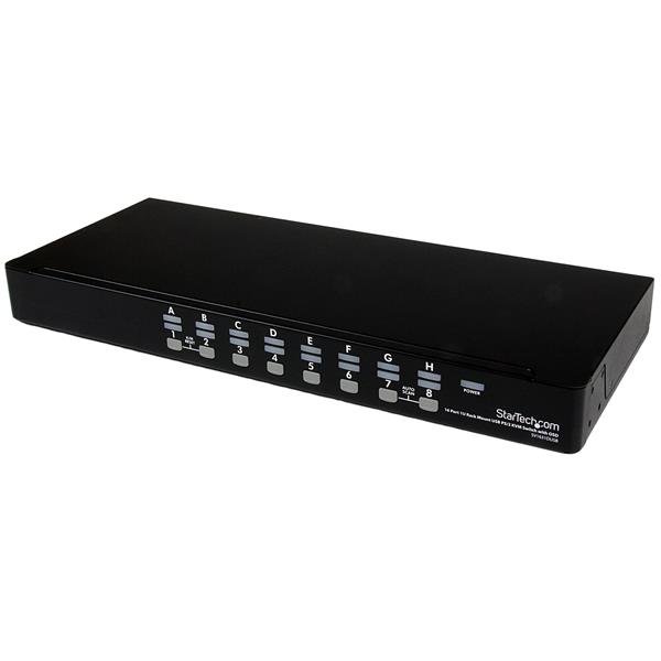 StarTech.com 16 Port 1U Rackmount USB PS/2 KVM Switch with OSD - TAA SV1631DUSB